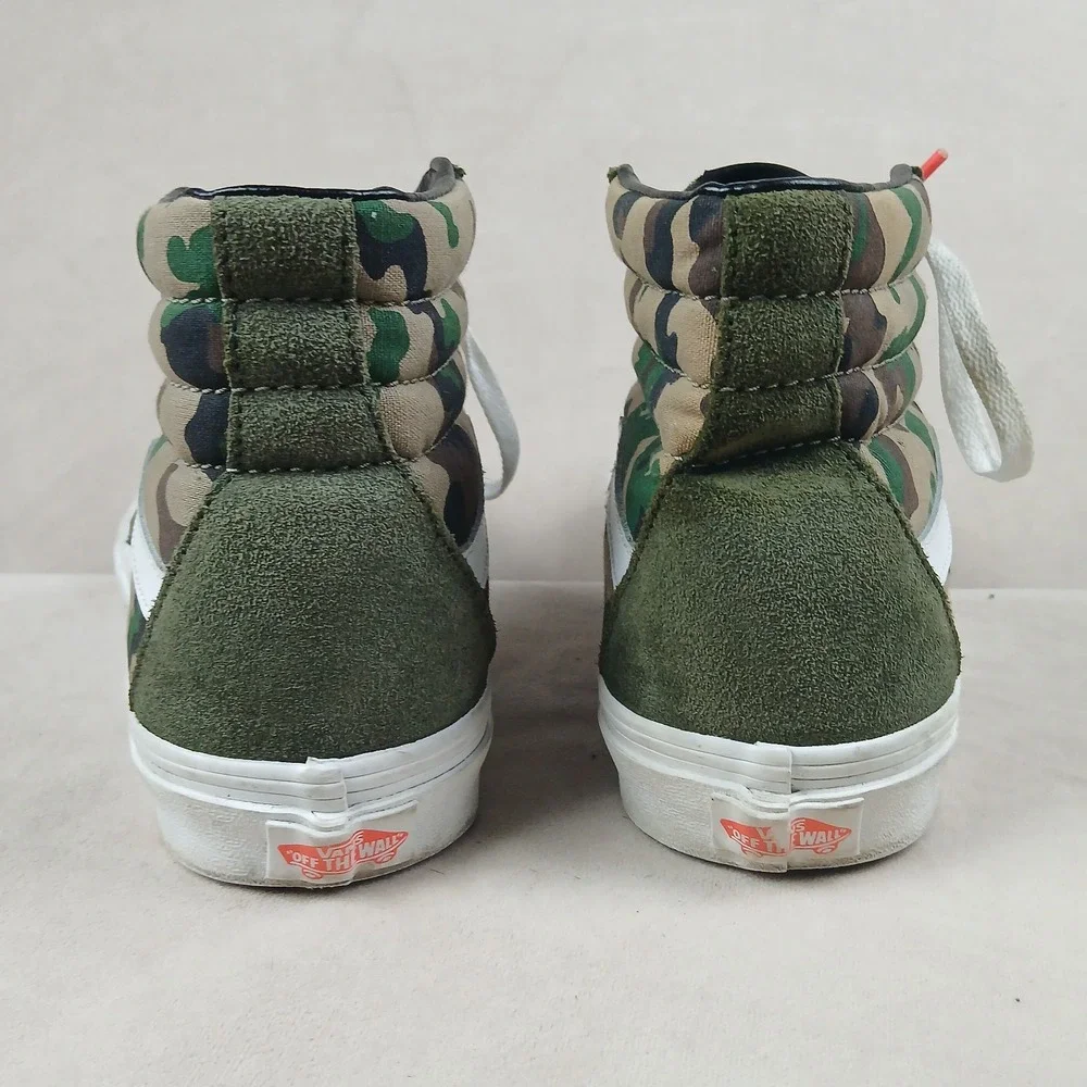 Size 9 - Vans Sk8- High Rain Camo Green